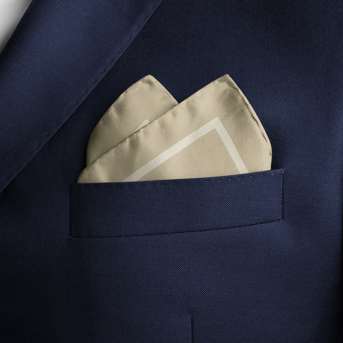 Beige Pocket Square (Custom up to 3 Letters)