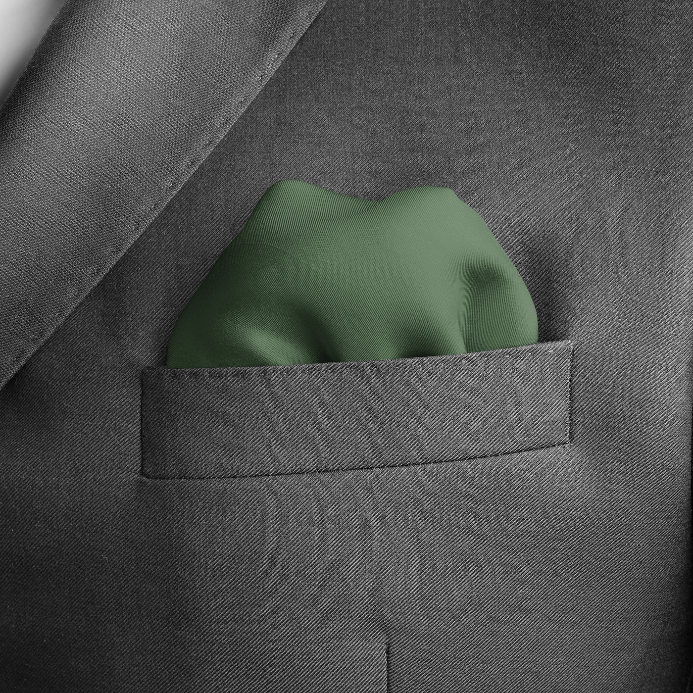 Green Pocket Square (Custom up to 3 Letters)